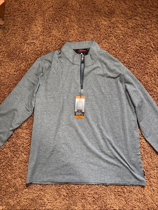 Gerry'S Other - BRAND NEW WITH TAGS GERRY ZIP-NECK Long Sleeve Shirt - Heather Gray XXL